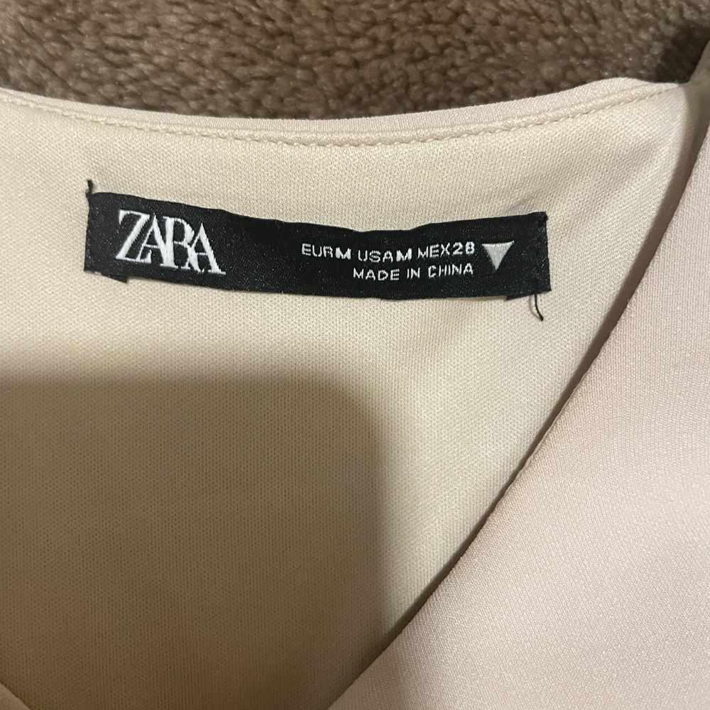 Zara Soft Cream Ruched Tank Top - Picture 2 of 3